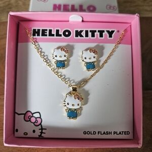 Hello kitty Necklace & Earrings Set